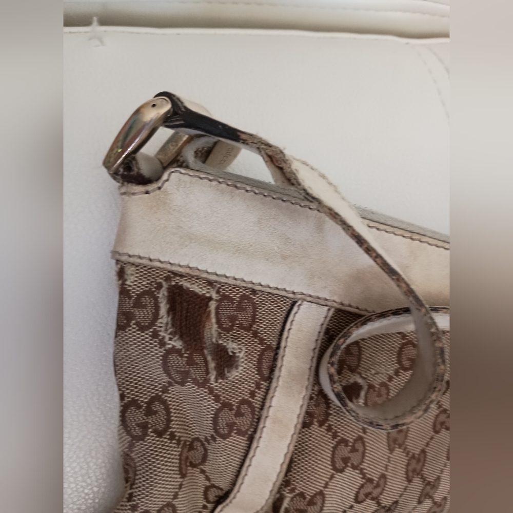 Authenticated Gucci GG Abbey D Ring Crossbody Brown Beige Canvas Fabric Bag - Picture 16 of 16